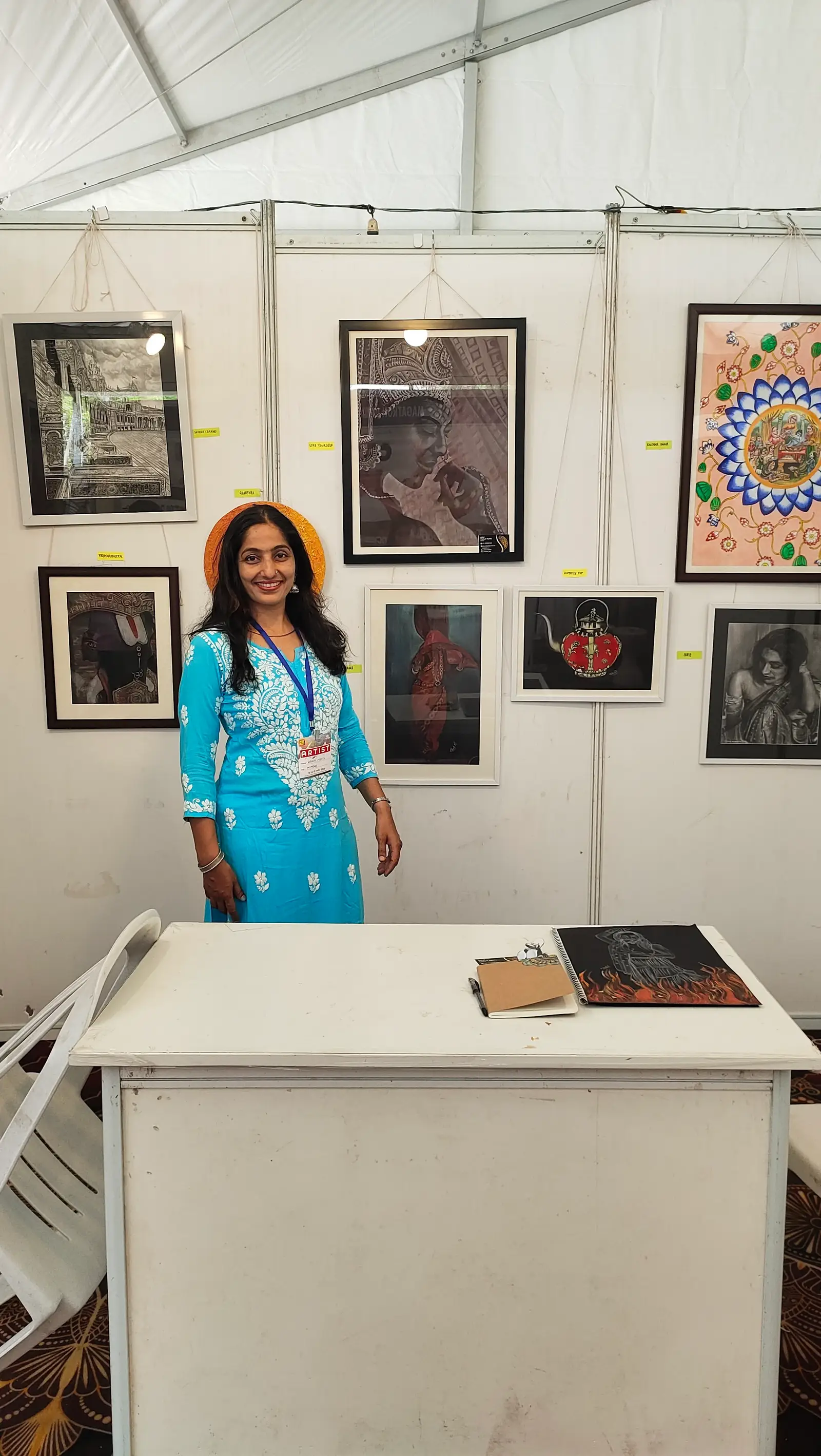 Vibhuti Mehta at exhibition
