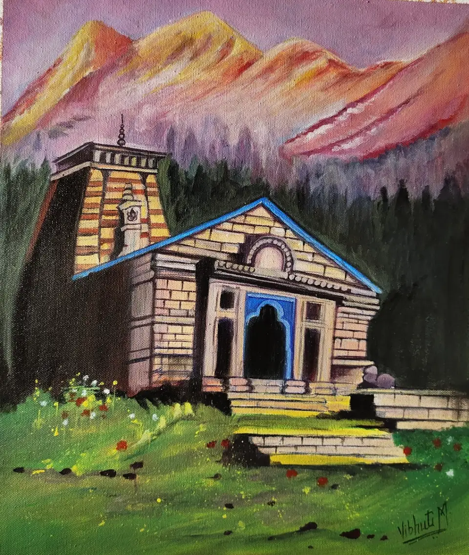 Kedarnath — acrylic devotional painting by Vibhuti Mehta