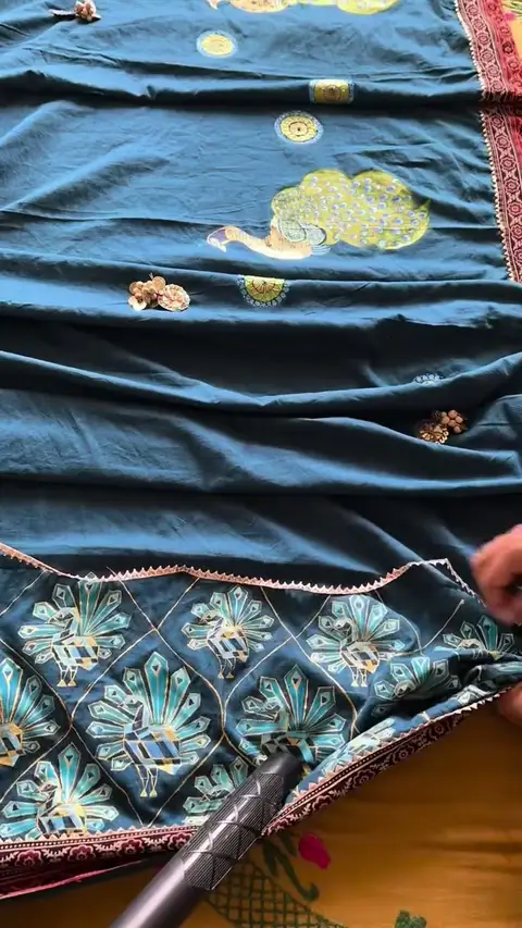 Odhani Ajrakh Peacock