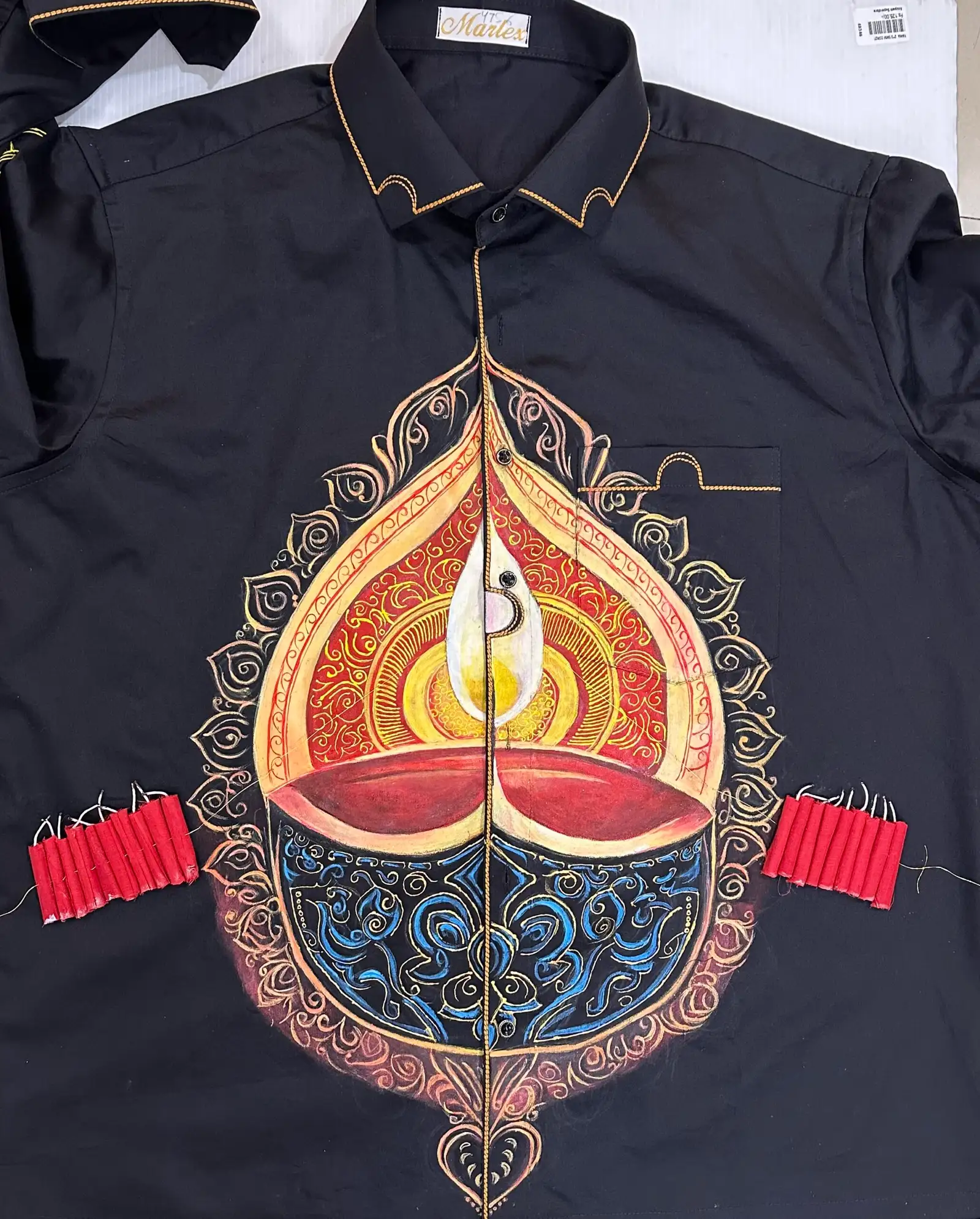 Adorning Diwali Vibes — fabric works wearable artwork by Vibhuti Mehta