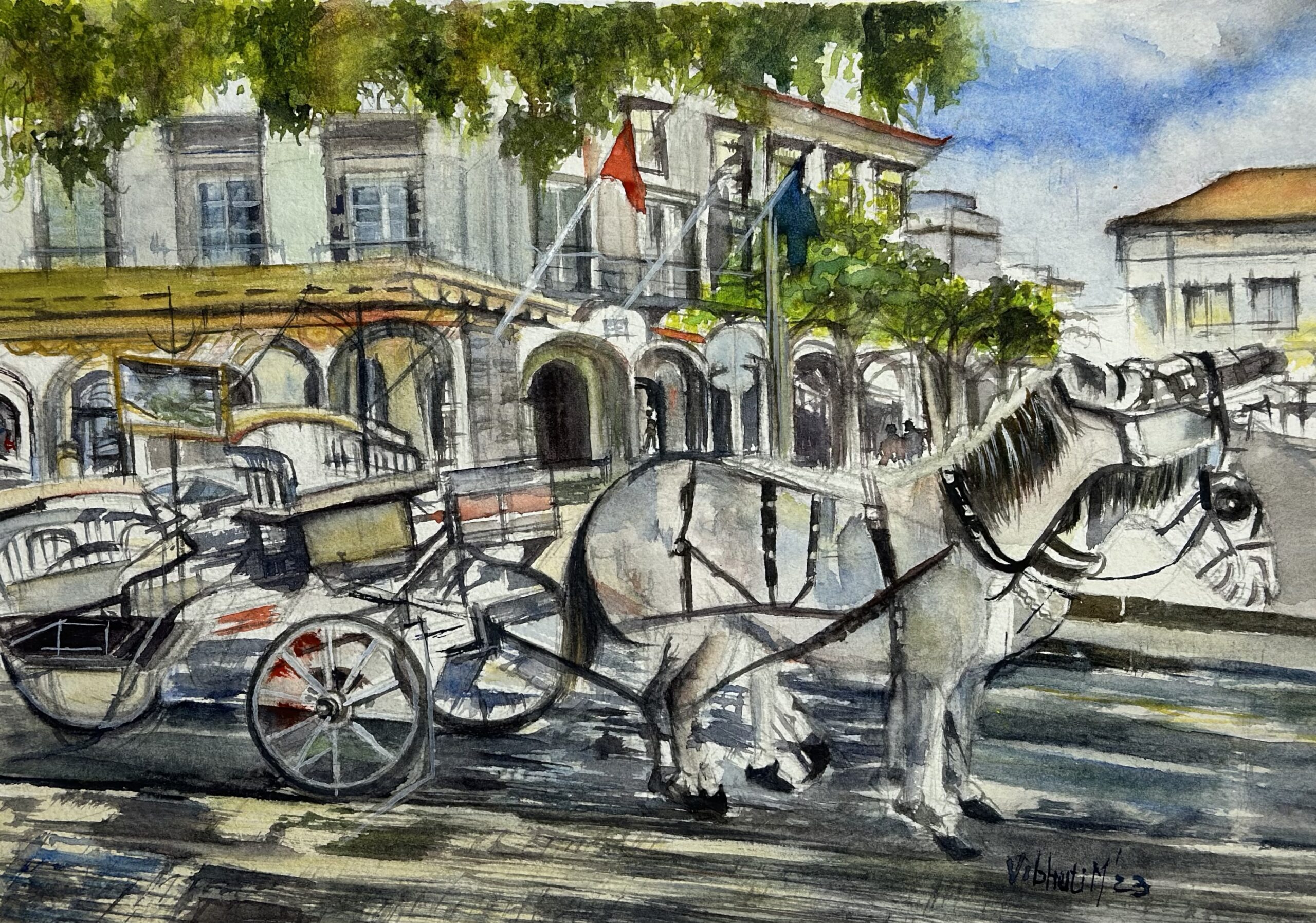 Portugal — watercolor places painting by Vibhuti Mehta