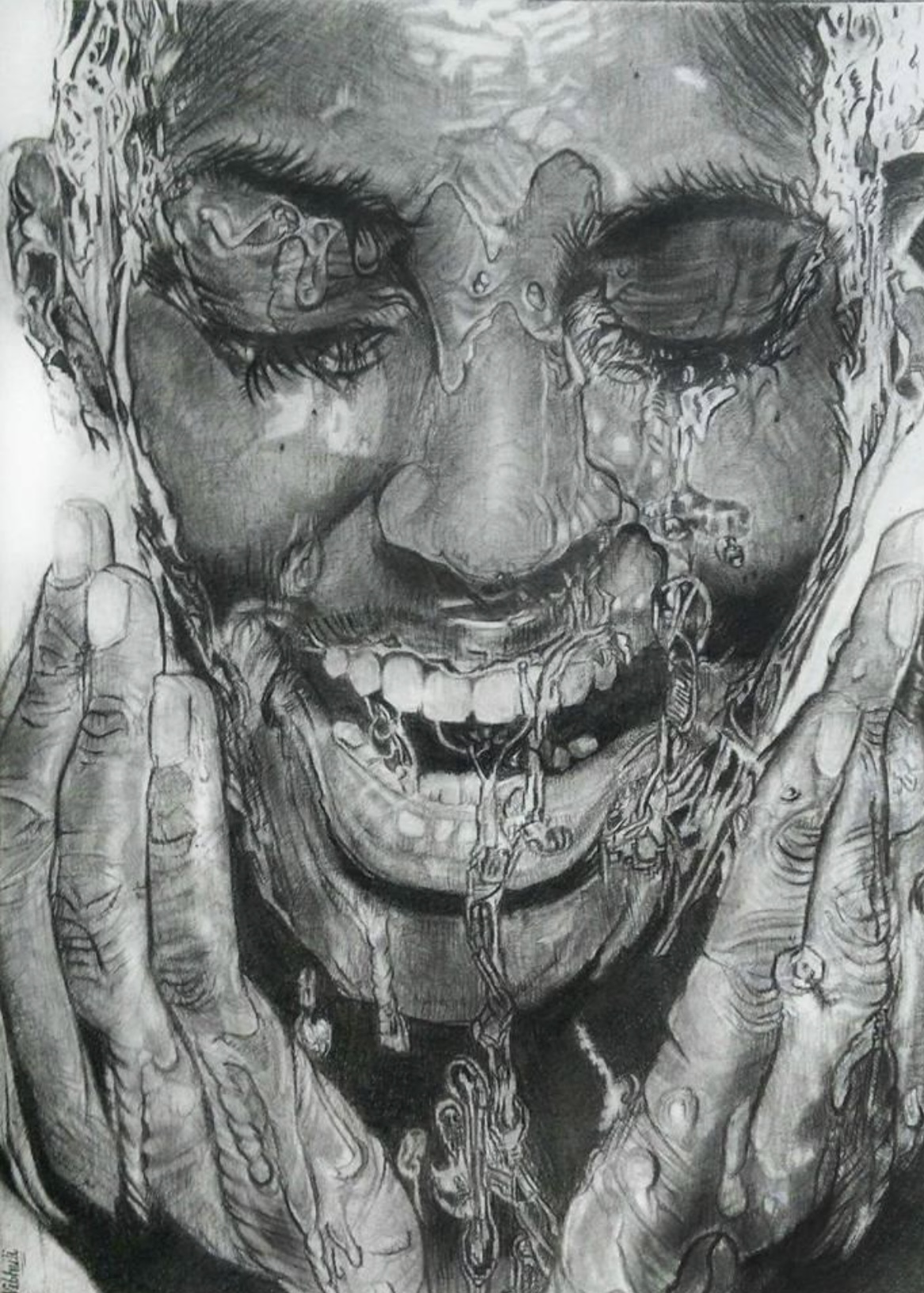 Splash — Graphite still life by Vibhuti Mehta