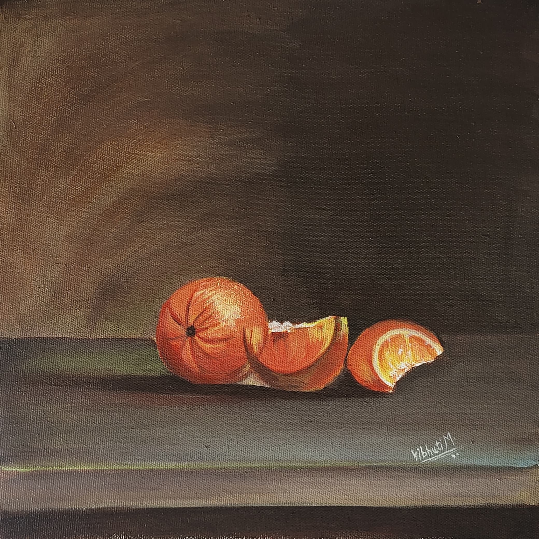 Stay Healthy II — acrylic portrait painting by Vibhuti Mehta