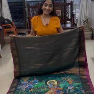 Radha Krishna Concept on Saree